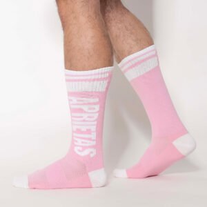 MEDIAS APRIETAS LETTERS ROSADAS